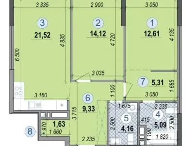 Продаж. Видова квартира 2К у ЖК H2O, фото 4